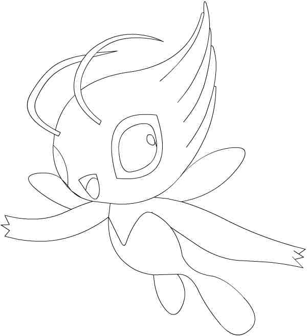 Coloriage de Pikachu se reposant sous un arbre dans une forêt