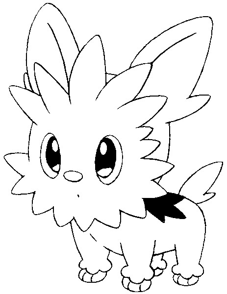 Coloriage de Pikachu dans un environnement naturel