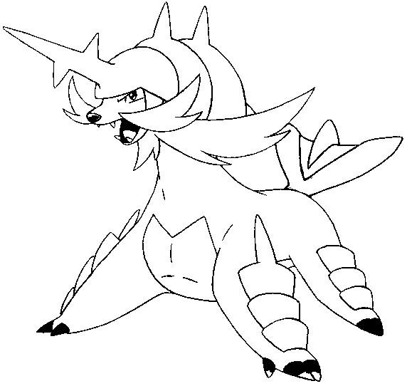 Coloriage d'un Pokémon en pleine action dans la nature