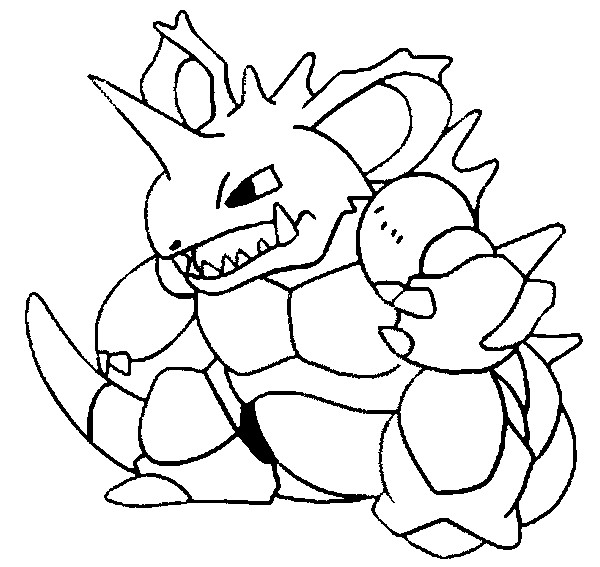 Coloriage de Pikachu sur un fond naturel