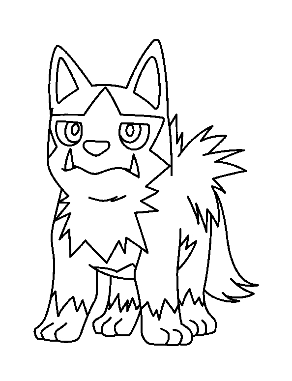 Coloriage d'un Pokémon en pleine action dans un décor naturel