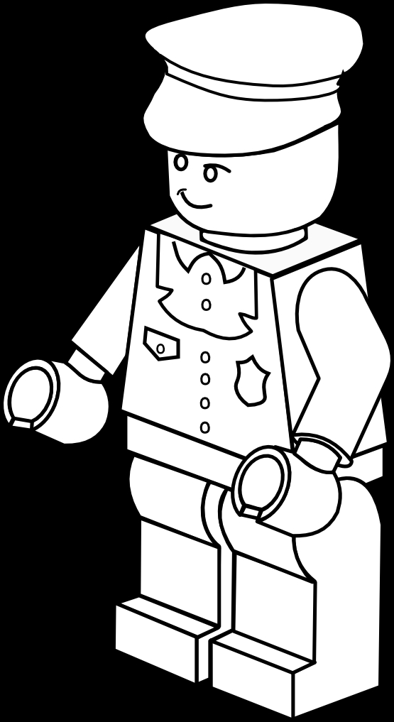 Coloriage d'un policier en mission sur le terrain
