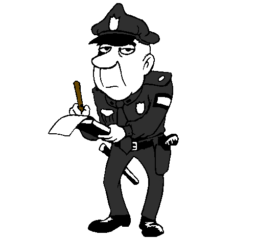 Un policier en pleine intervention dans une rue animée
