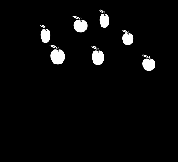 Un pommier chargé de fruits au cœur d'un jardin Un pommier chargé de fruits au cœur d'un jardin