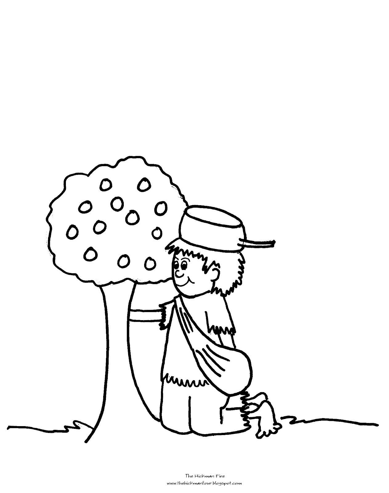 Coloriage d'un pommier avec des pommes et un paysage de campagne Coloriage d'un pommier avec des pommes et un paysage de campagne