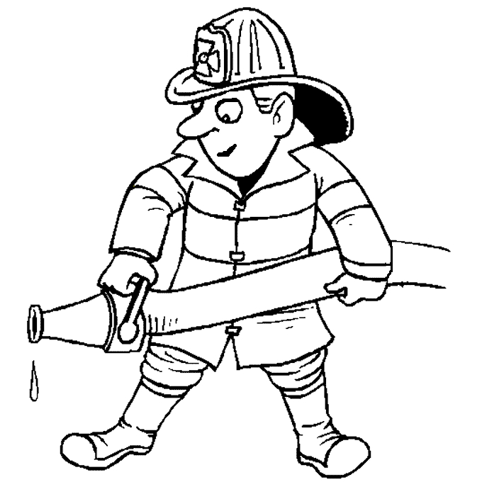 Un pompier en action au milieu d'un incendie