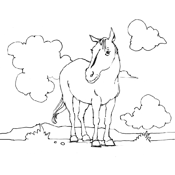 Un poney élégant trottant dans un champ fleuri