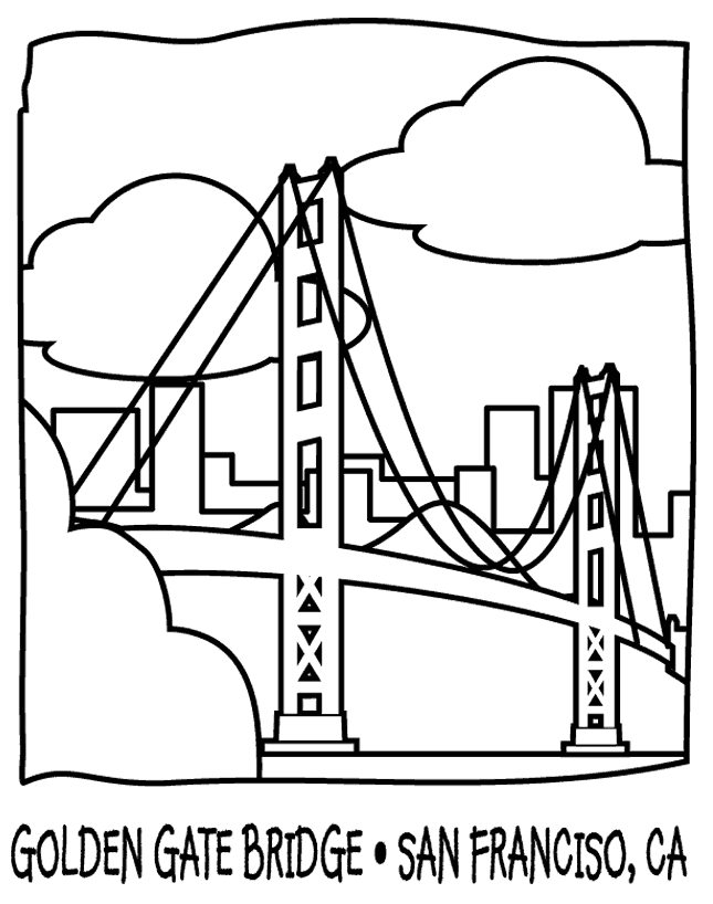 Coloriage d'un pont majestueux au-dessus d'une rivière tranquille