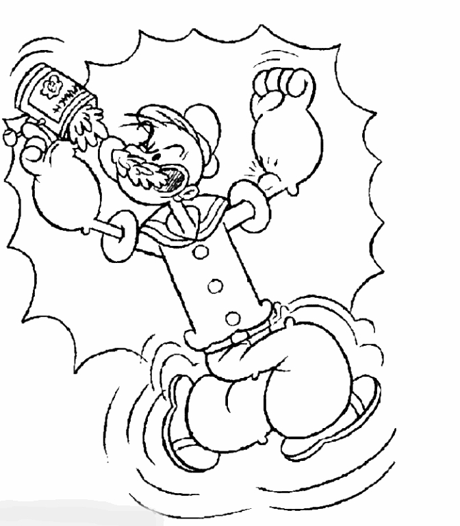 Coloriage Popeye #43488 à imprimer Coloriage Popeye #43488 à imprimer