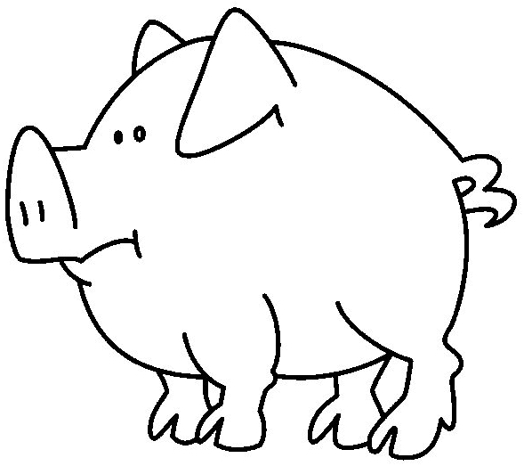Un petit porc joyeux dans un champ verdoyant