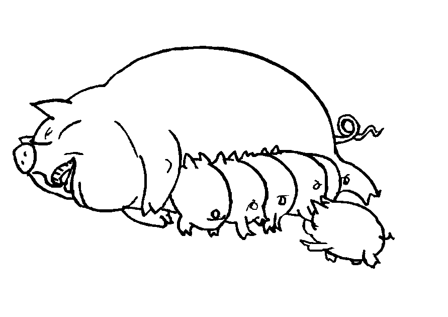 Un porc joyeux dans un champ verdoyant