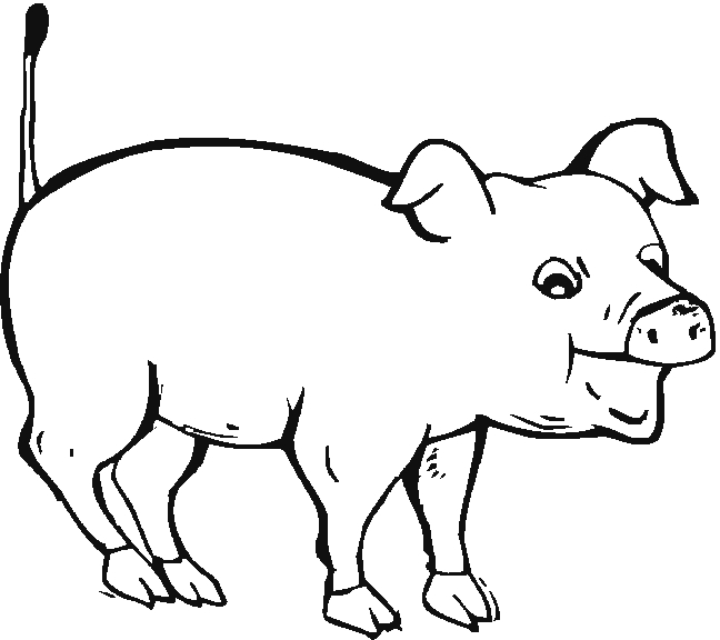 Un porc joyeux se reposant dans un champ verdoyant