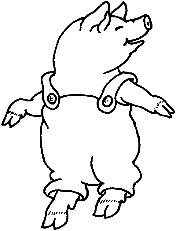 Un porc joyeux se promenant dans un jardin verdoyant