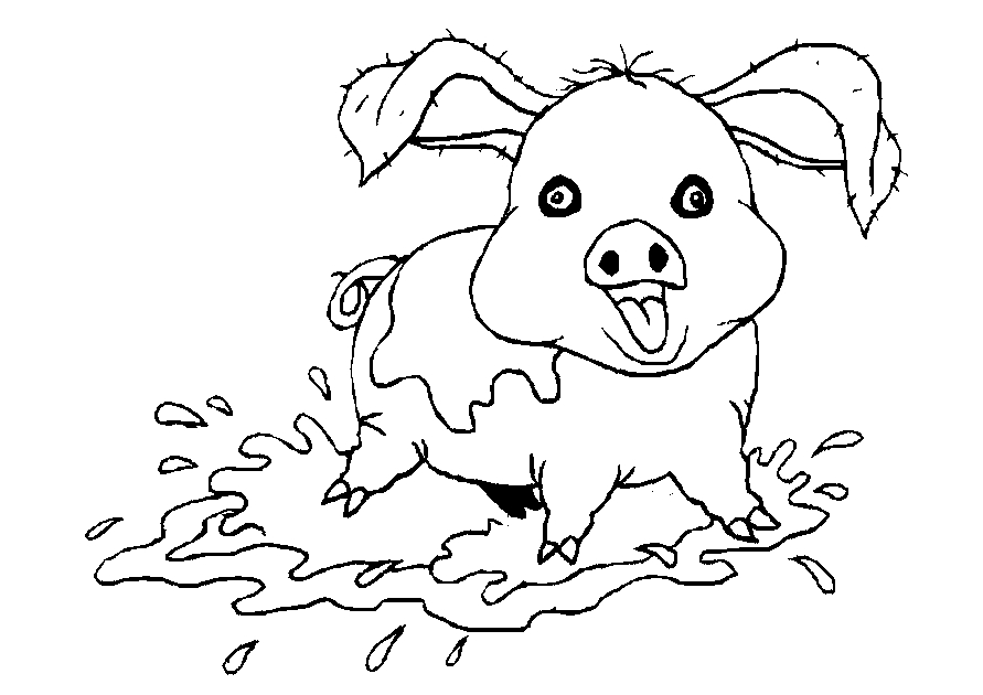 Un porc joyeux se prélasse dans un champ verdoyant