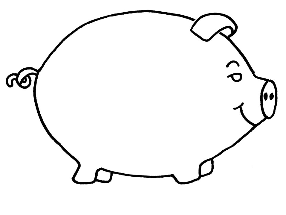 Un porc souriant dans un champ verdoyant