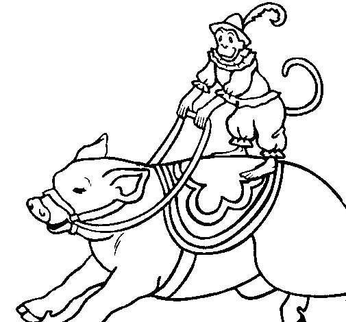 Un porc joyeux dans un champ verdoyant