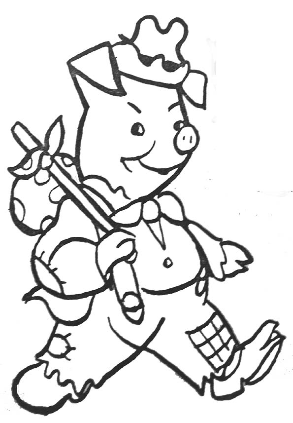 Porc souriant dans un champ verdoyant