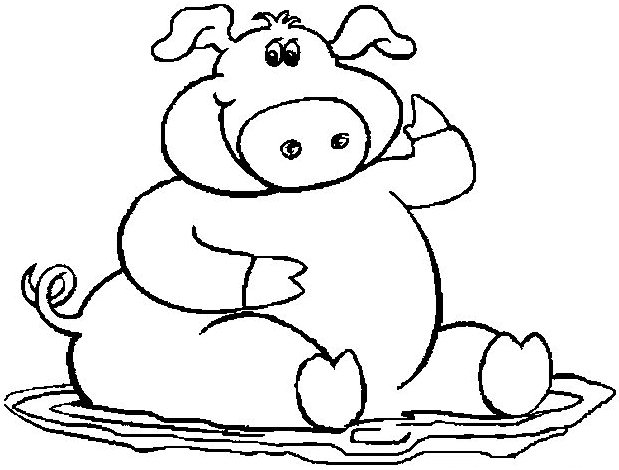 Un porc joyeux se prélasse dans un champ verdoyant