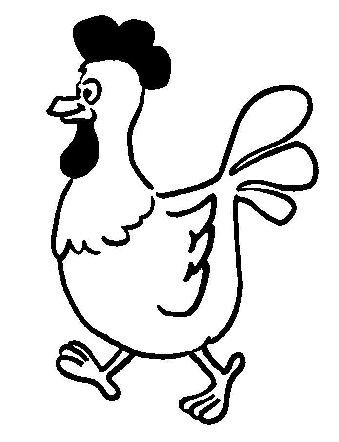 Une poule se pavanant dans un champ verdoyant