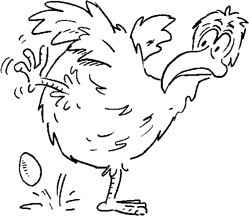 Coloriage d'une poule aux plumes détaillées dans un cadre champêtre