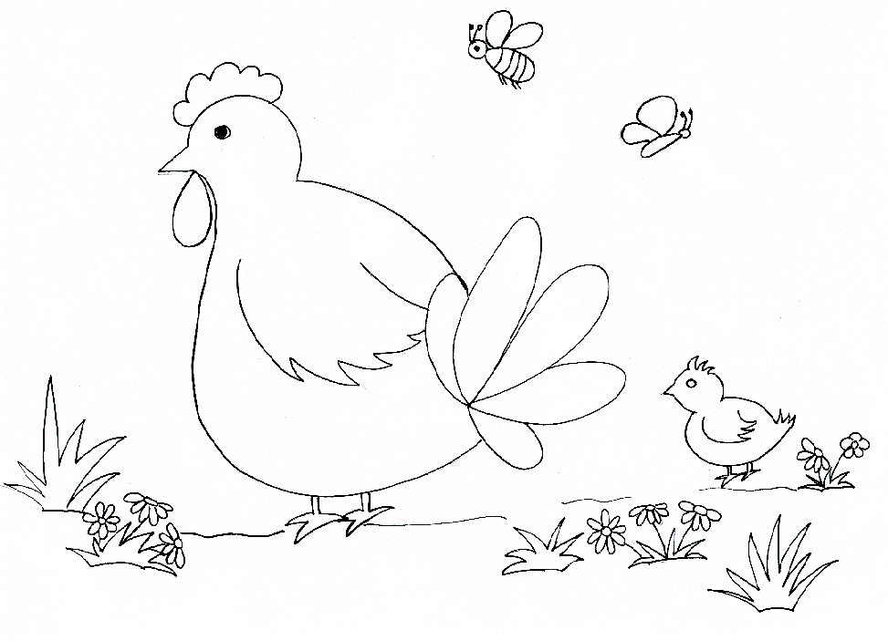 Une poule joyeuse explorant son environnement