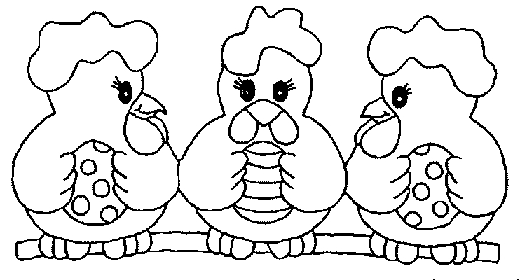 Coloriage d'un poulet joyeux dans son environnement naturel