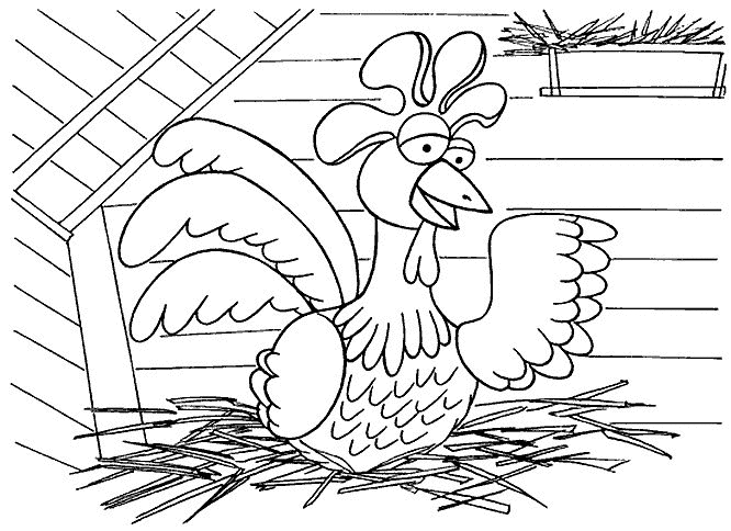 Un poulet joyeux dans un décor champêtre
