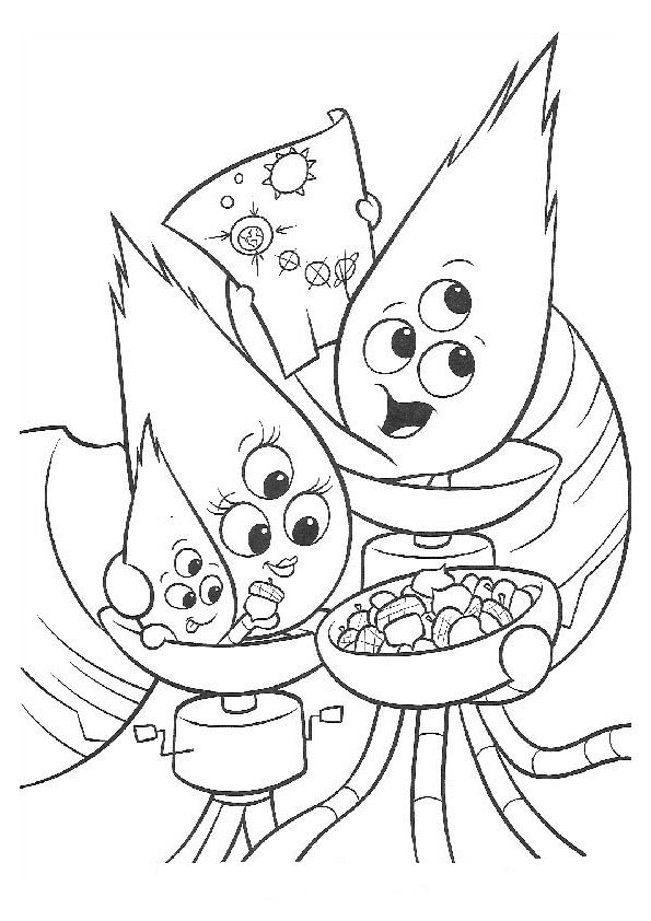 Coloriage d'un poulet joyeux dans un cadre rural