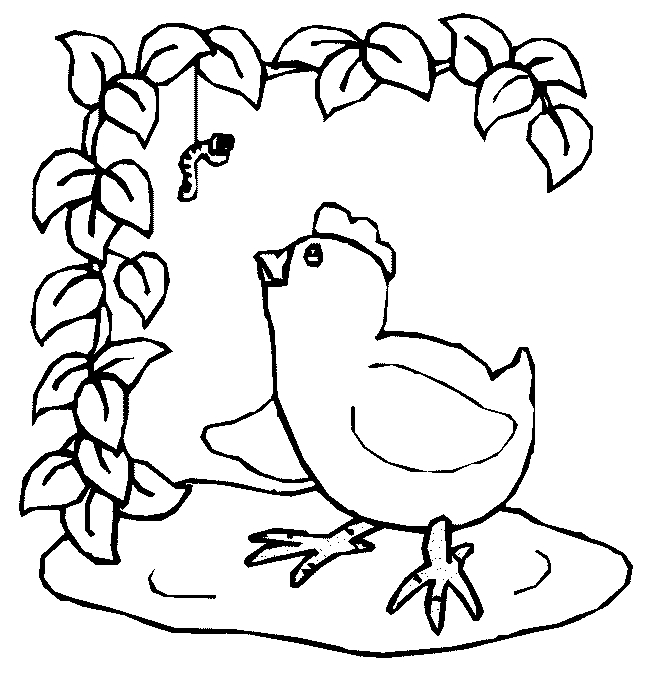 Un poussin joyeux dans un décor printanier