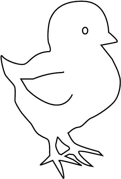 Un poussin mignon dans un décor printanier
