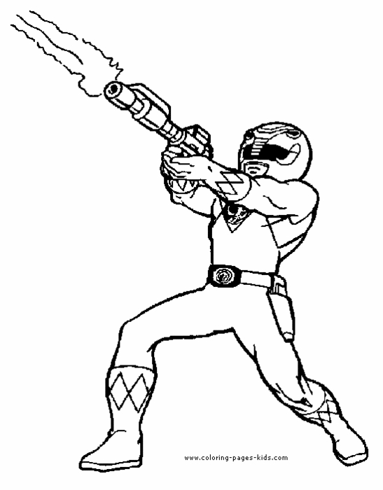 Coloriage des Power Rangers en action sur un fond dynamique