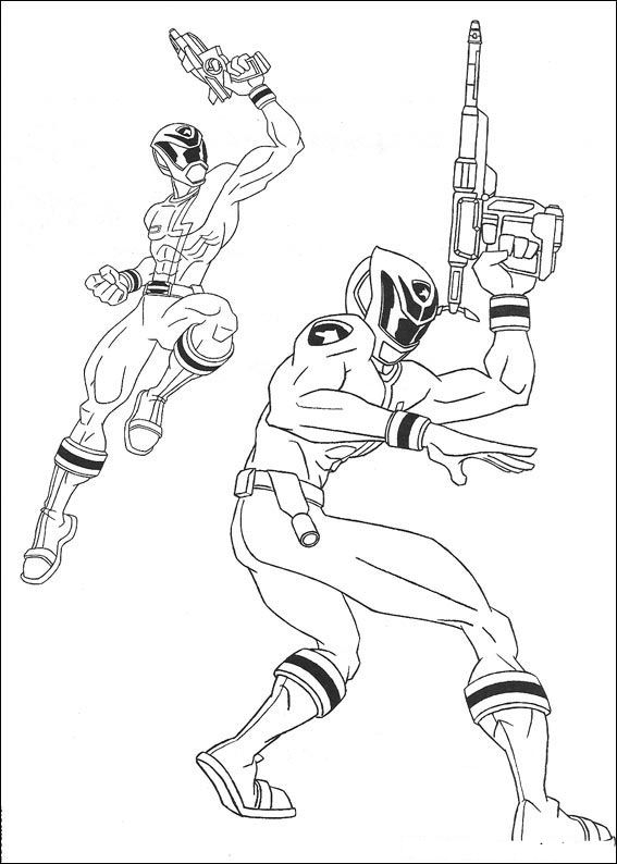 Scène de combat des Power Rangers en pleine action