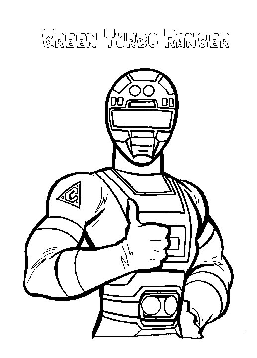 Coloriage de Power Rangers en pleine action dans une ambiance dynamique