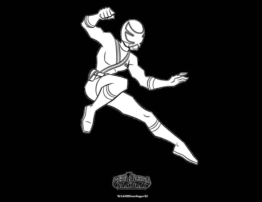 Coloriage des Power Rangers en action dans un décor dynamique
