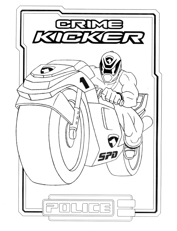 Coloriage des Power Rangers en action dans un décor urbain