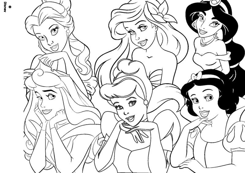 Coloriage d'une princesse avec une robe élégante dans un décor floral