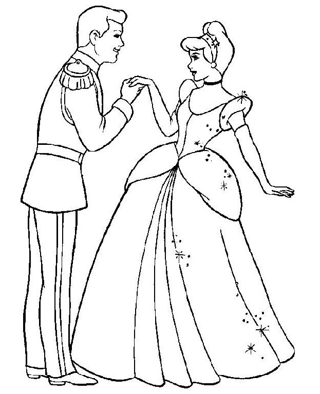 Coloriage d'une princesse dans un jardin fleuri