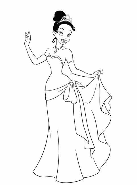 Coloriage d'une princesse dans son château avec un château en arrière-plan