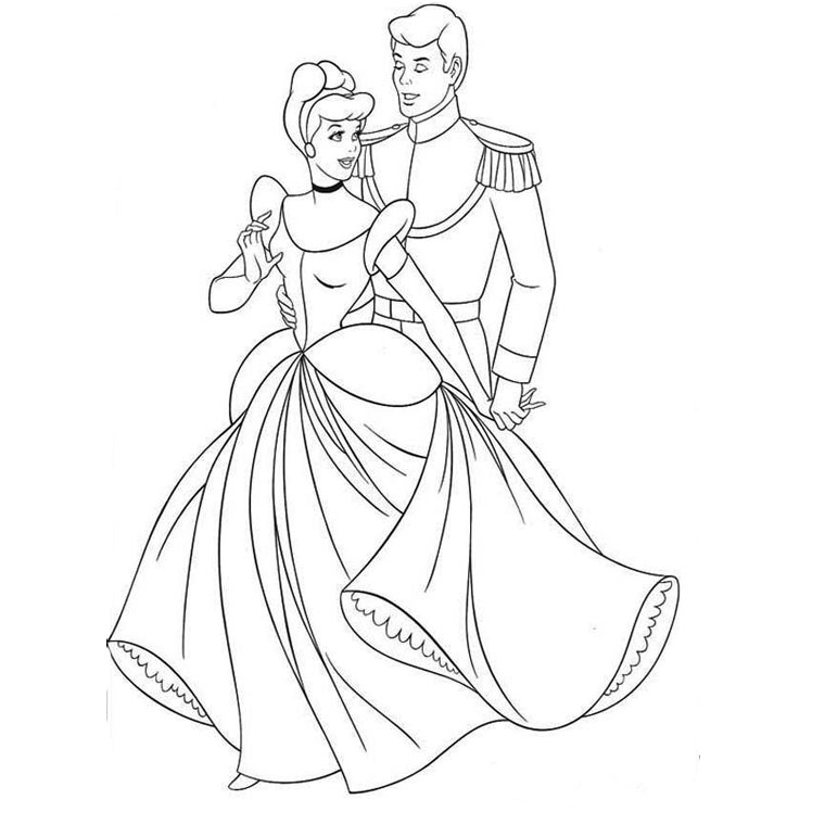 Coloriage d'une princesse dans un jardin fleuri Coloriage d'une princesse dans un jardin fleuri