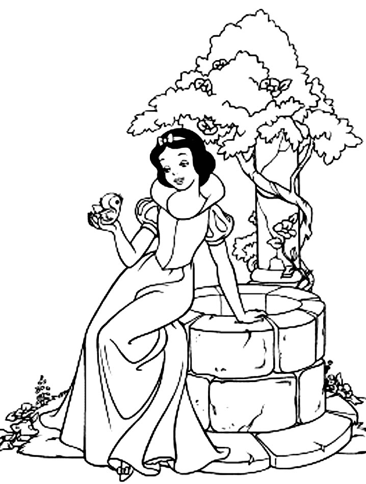 Coloriage d'une princesse dans un jardin enchanteur Coloriage d'une princesse dans un jardin enchanteur