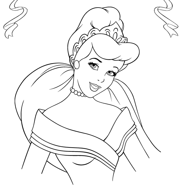 Coloriage d'une princesse assise sur un trône entourée de fleurs