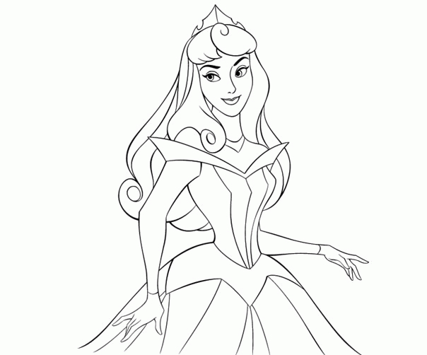 Coloriage d'une princesse au château entourée de fleurs