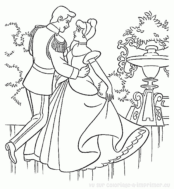 Coloriage d'une princesse dans un jardin fleuri Coloriage d'une princesse dans un jardin fleuri
