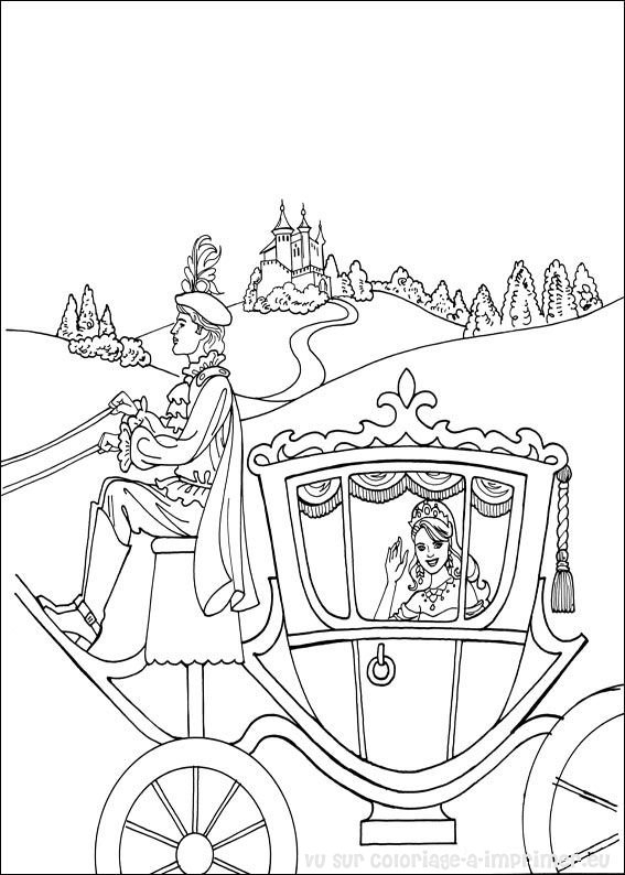 Coloriage d'une princesse dans un jardin fleuri