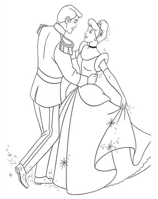 Coloriage d'une princesse avec une couronne et un décor floral