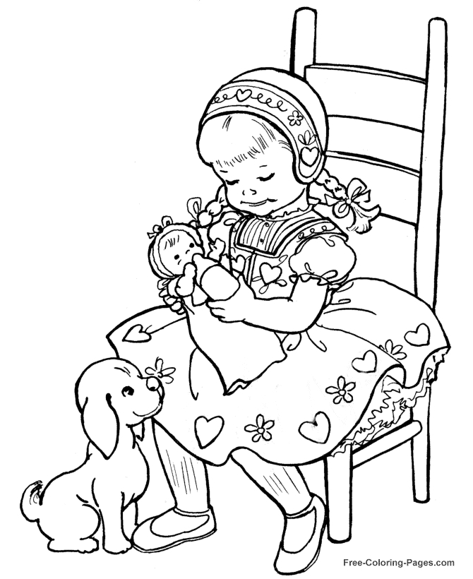 Coloriage d'une princesse dans un jardin fleuri