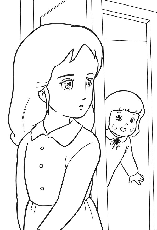 Coloriage d'une princesse en pleine aventure dans son royaume