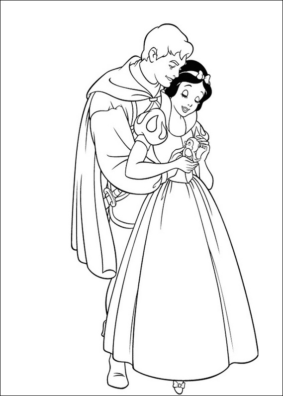 Coloriage d'une princesse dans un décor royal