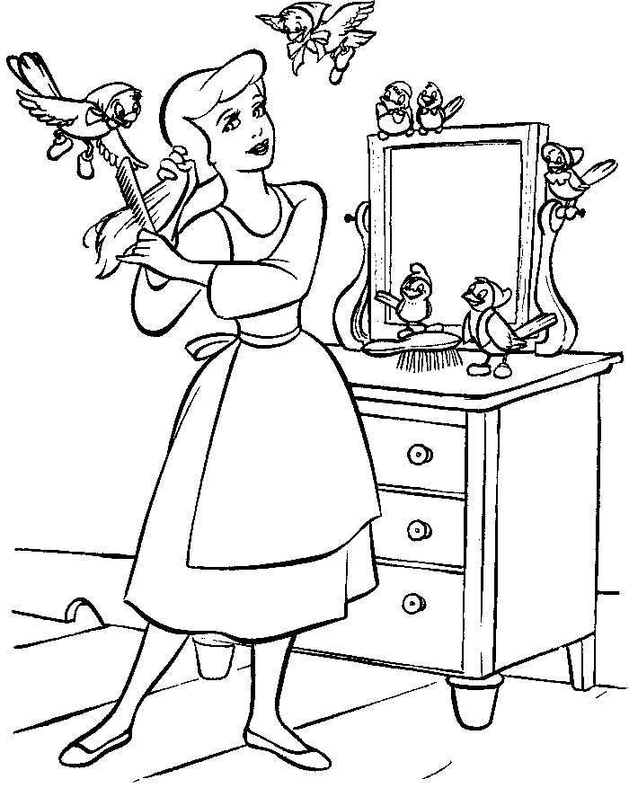 Coloriage d'une princesse élégante dans un jardin fleuri