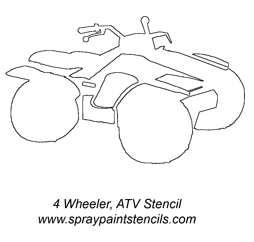 Coloriage d'un quad sur une piste de VTT en pleine nature